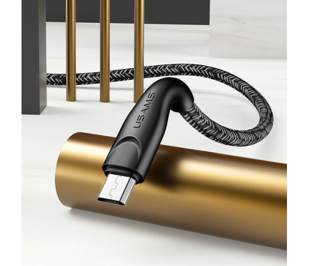 USAMS Kabel pleciony U41 microUSB 3m 2A czerwony - 1569119 - zdjęcie 6